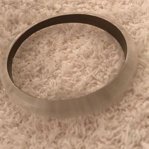 Silver Alexis Bittar lucite bracelet